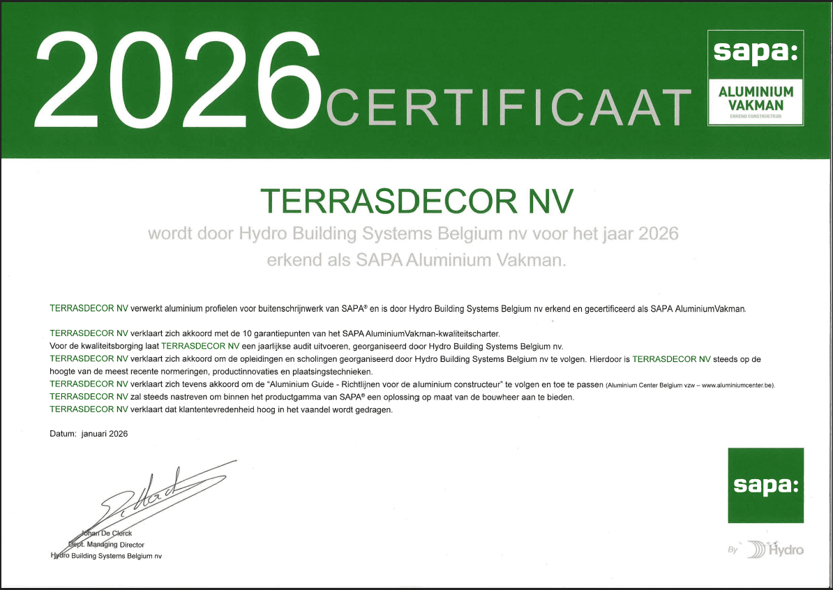 Certificaat 2024 Terrasdecor
